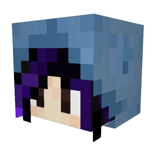 Arciara Minecraft avatar head, 3D render