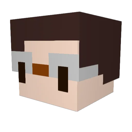 Arcida1 Minecraft avatar head, 3D render