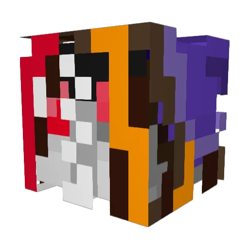 Arciex Minecraft avatar head, 3D render