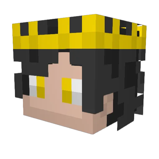 Arck3r Minecraft avatar head, 3D render