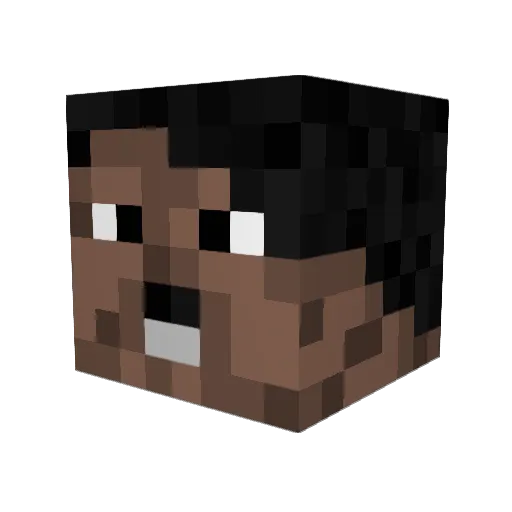 Arcober Minecraft avatar head, 3D render