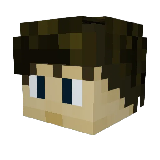 Arcolidos Minecraft avatar head, 3D render