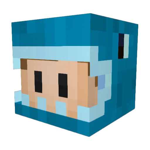 Arconnia Minecraft avatar head, 3D render