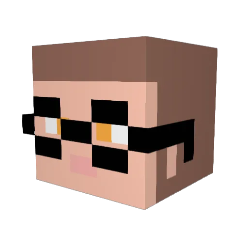 Arcowl Minecraft avatar head, 3D render