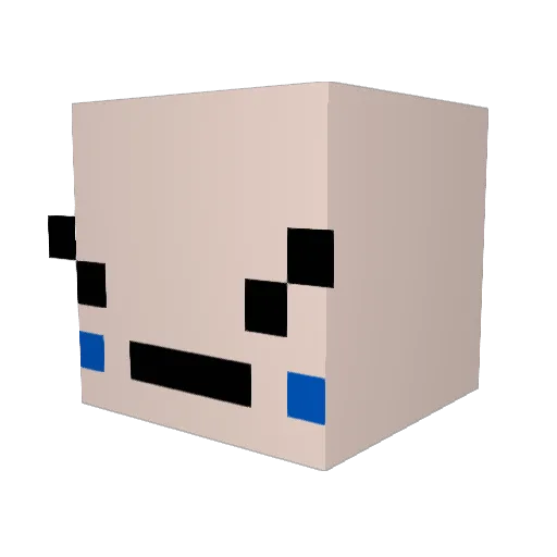 Arcsic_ Minecraft avatar head, 3D render