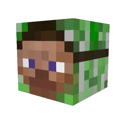 Arcsinus Minecraft avatar head, 3D render