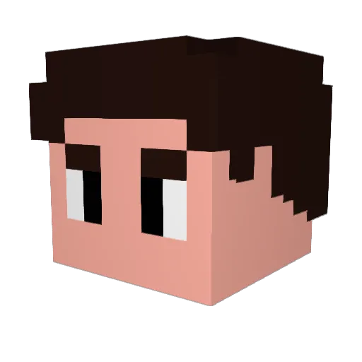 Arcsurvivor Minecraft avatar head, 3D render