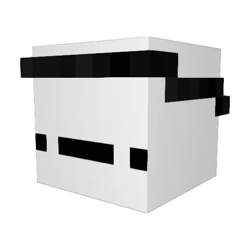 ArctIcify Minecraft avatar head, 3D render