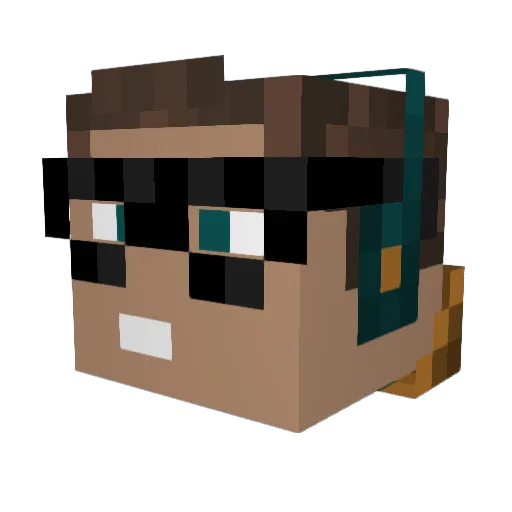 Arctaire Minecraft avatar head, 3D render