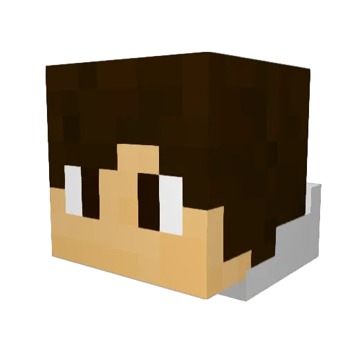 Arctani Minecraft avatar head, 3D render