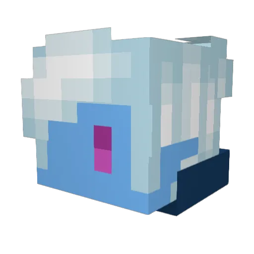 Arctase Minecraft avatar head, 3D render