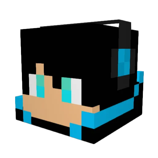 ArctiK_Foxy Minecraft avatar head, 3D render