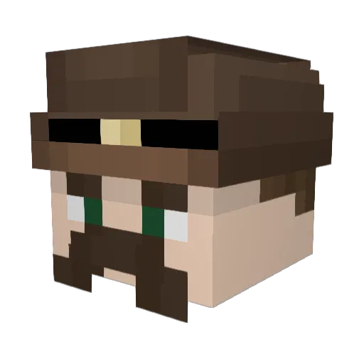 Arctic666 Minecraft avatar head, 3D render