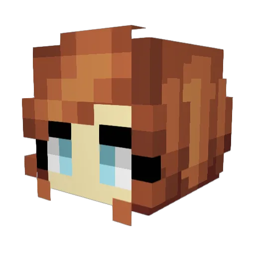 ArcticAnimal Minecraft avatar head, 3D render