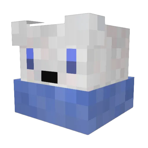 ArcticBear722 Minecraft avatar head, 3D render