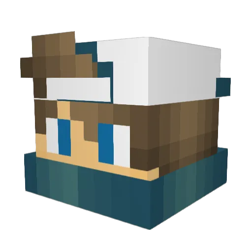 ArcticEliel Minecraft avatar head, 3D render