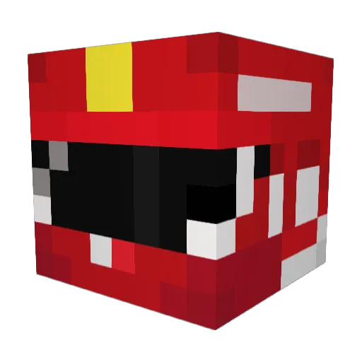 ArcticFerrari Minecraft avatar head, 3D render
