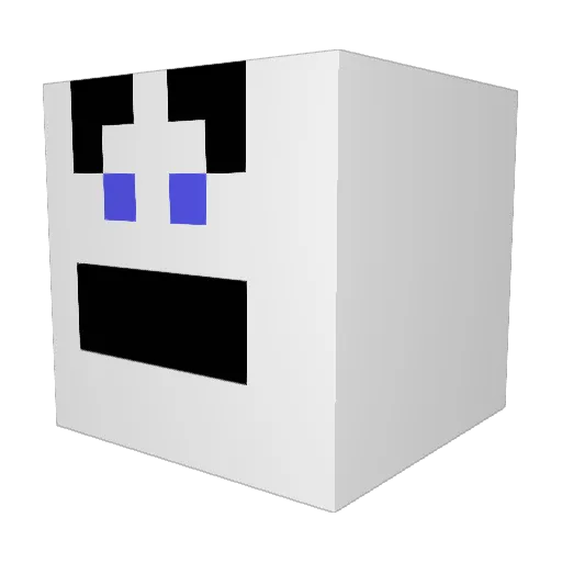 ArcticFlamingo Minecraft avatar head, 3D render