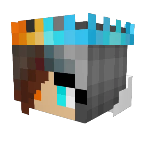 ArcticFoxTrooper Minecraft avatar head, 3D render