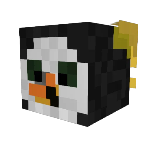 ArcticPuffin02 Minecraft avatar head, 3D render