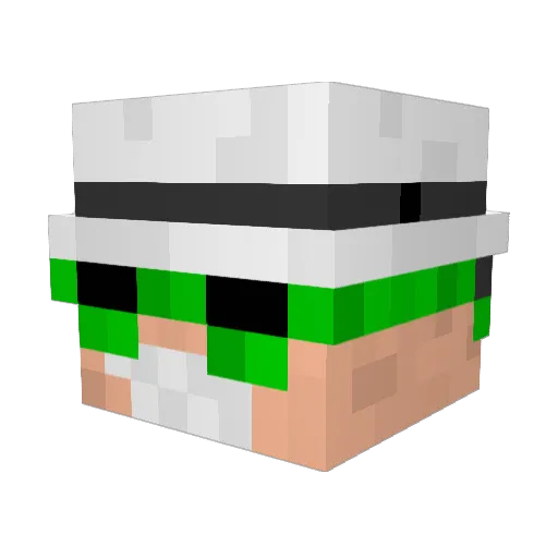 ArcticTwix Minecraft avatar head, 3D render