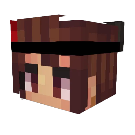 Arctic_Kitsuneee Minecraft avatar head, 3D render