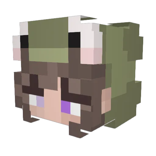 Arctic_Mochi Minecraft avatar head, 3D render