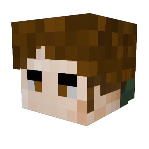 Arctic_Wolf_405 Minecraft avatar head, 3D render