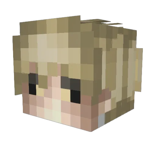 Arcticaphobia Minecraft avatar head, 3D render