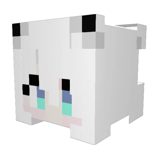 Arcticc_Fox Minecraft avatar head, 3D render