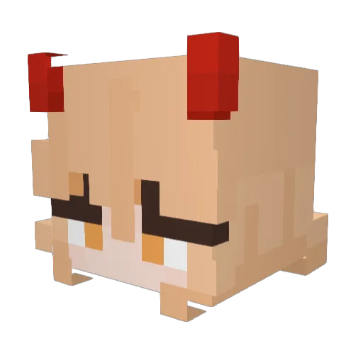 Arcticisio Minecraft avatar head, 3D render