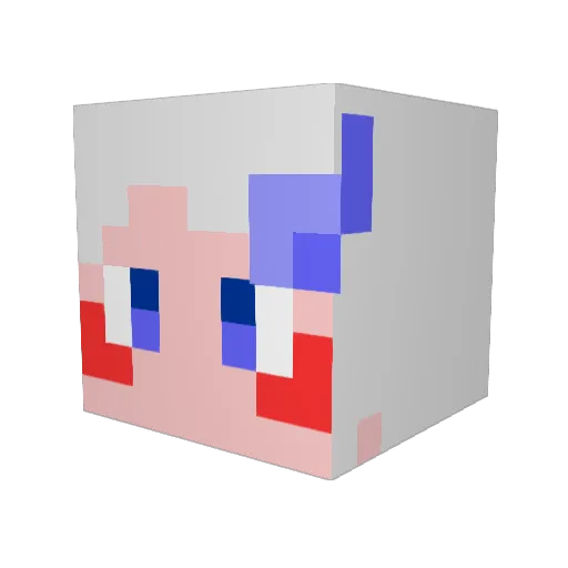 ArcticuKitsu Minecraft avatar head, 3D render