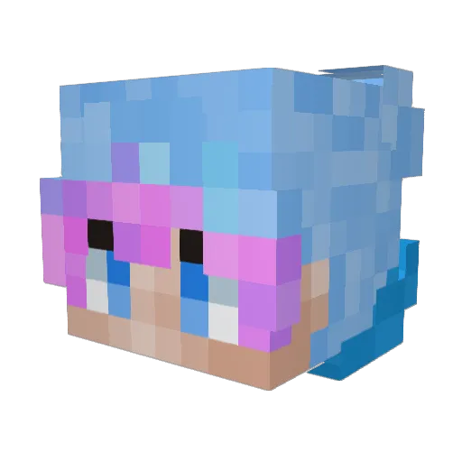 Arcticuzy Minecraft avatar head, 3D render