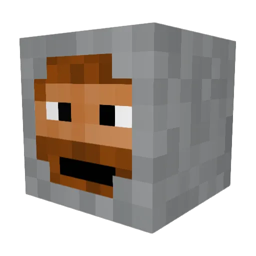 Arcticwolf329 Minecraft avatar head, 3D render