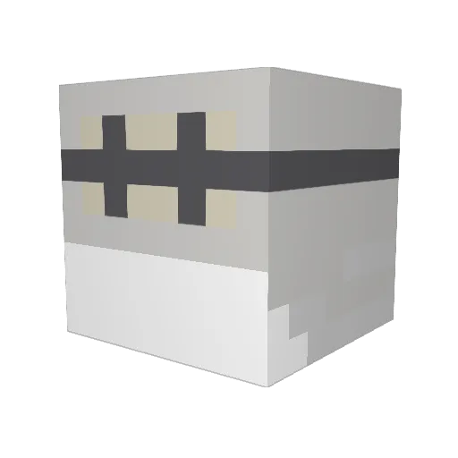 Arcticwolfguard Minecraft avatar head, 3D render