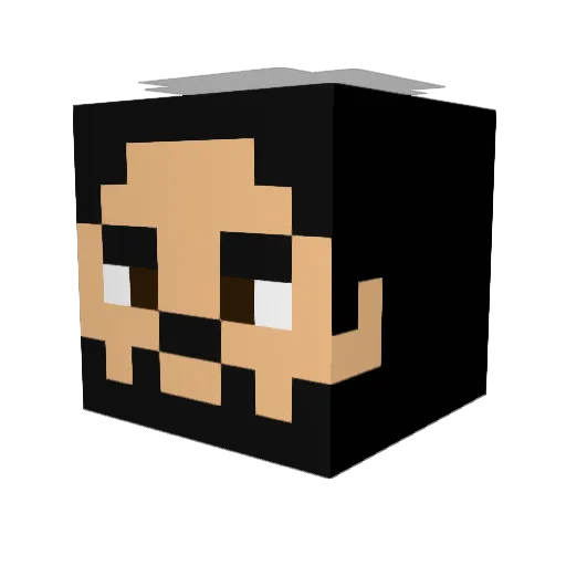 ArctiqueXD Minecraft avatar head, 3D render