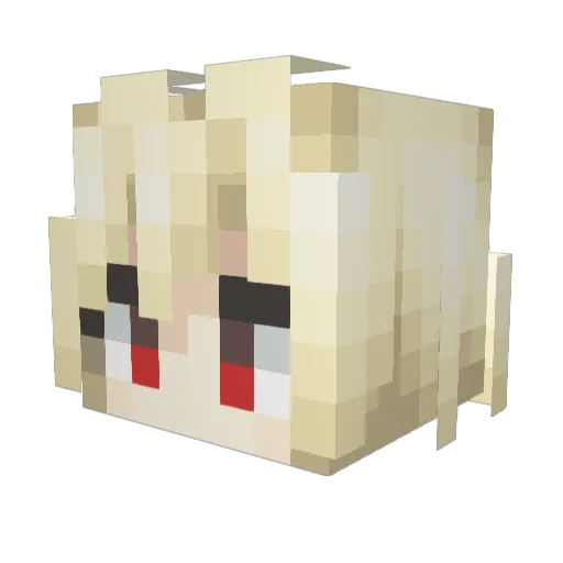 Arcueid_R Minecraft avatar head, 3D render
