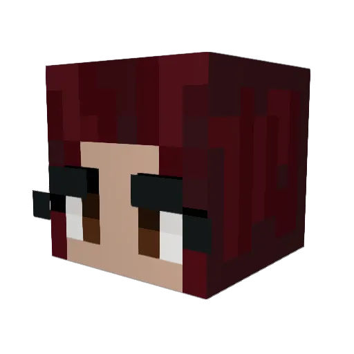 Arcura23 Minecraft avatar head, 3D render