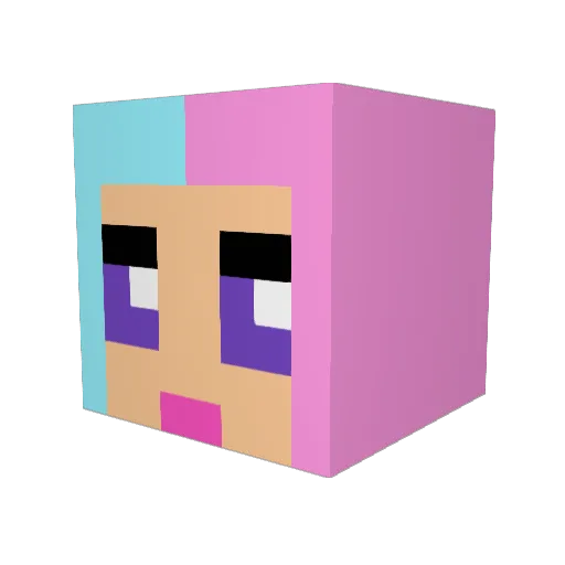 ArcusAOL Minecraft avatar head, 3D render