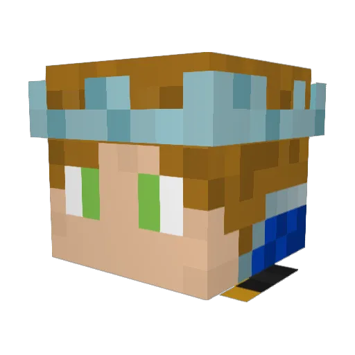Arcusss Minecraft avatar head, 3D render
