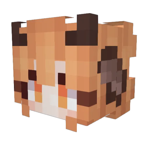 Arcusy Minecraft avatar head, 3D render