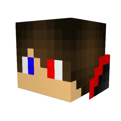 Arcxiz_ Minecraft avatar head, 3D render