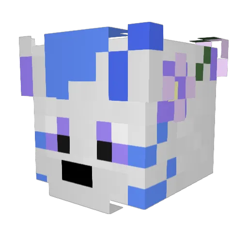 ArcyUwU Minecraft avatar head, 3D render
