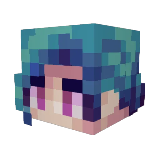 Arcyle Minecraft avatar head, 3D render