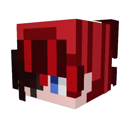 Arczvii Minecraft avatar head, 3D render