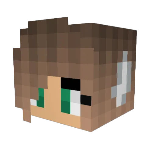Ard1art Minecraft avatar head, 3D render