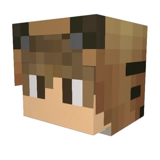 ArdaOzguzel Minecraft avatar head, 3D render