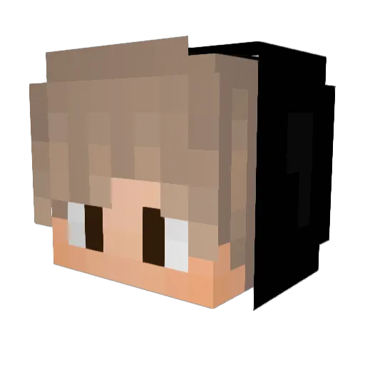 ArdaT Minecraft avatar head, 3D render