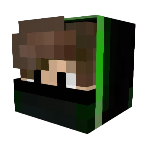ArdaTaha Minecraft avatar head, 3D render