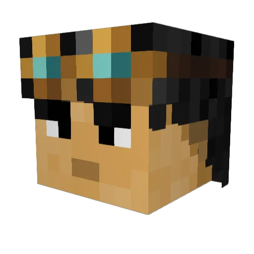 Ardalivus Minecraft avatar head, 3D render